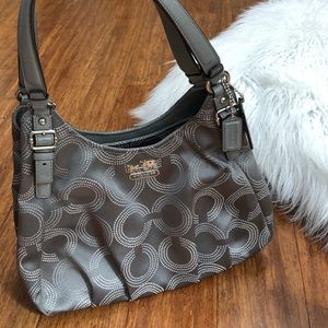 Coach signature collection grey purse